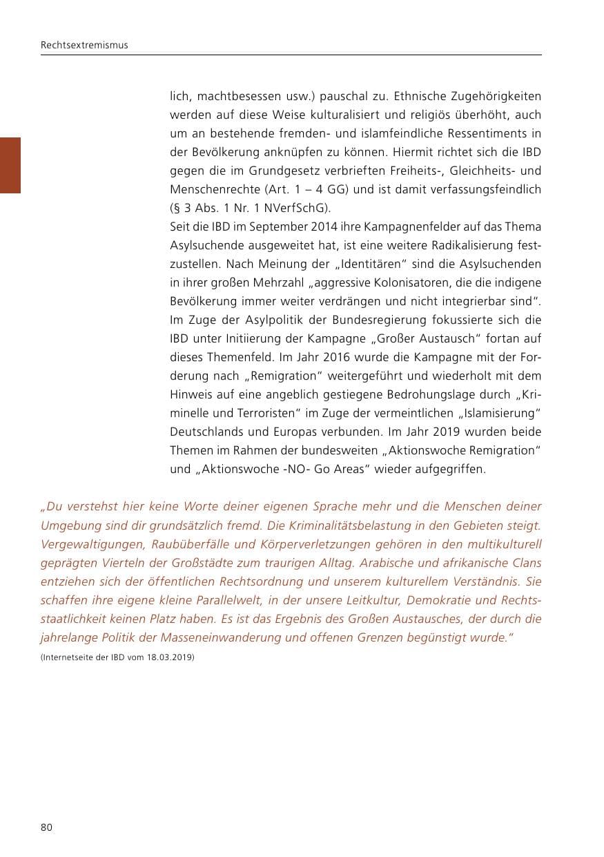 Seite 82 des Verfassungsschutzbericht 2019 Niedersachsen