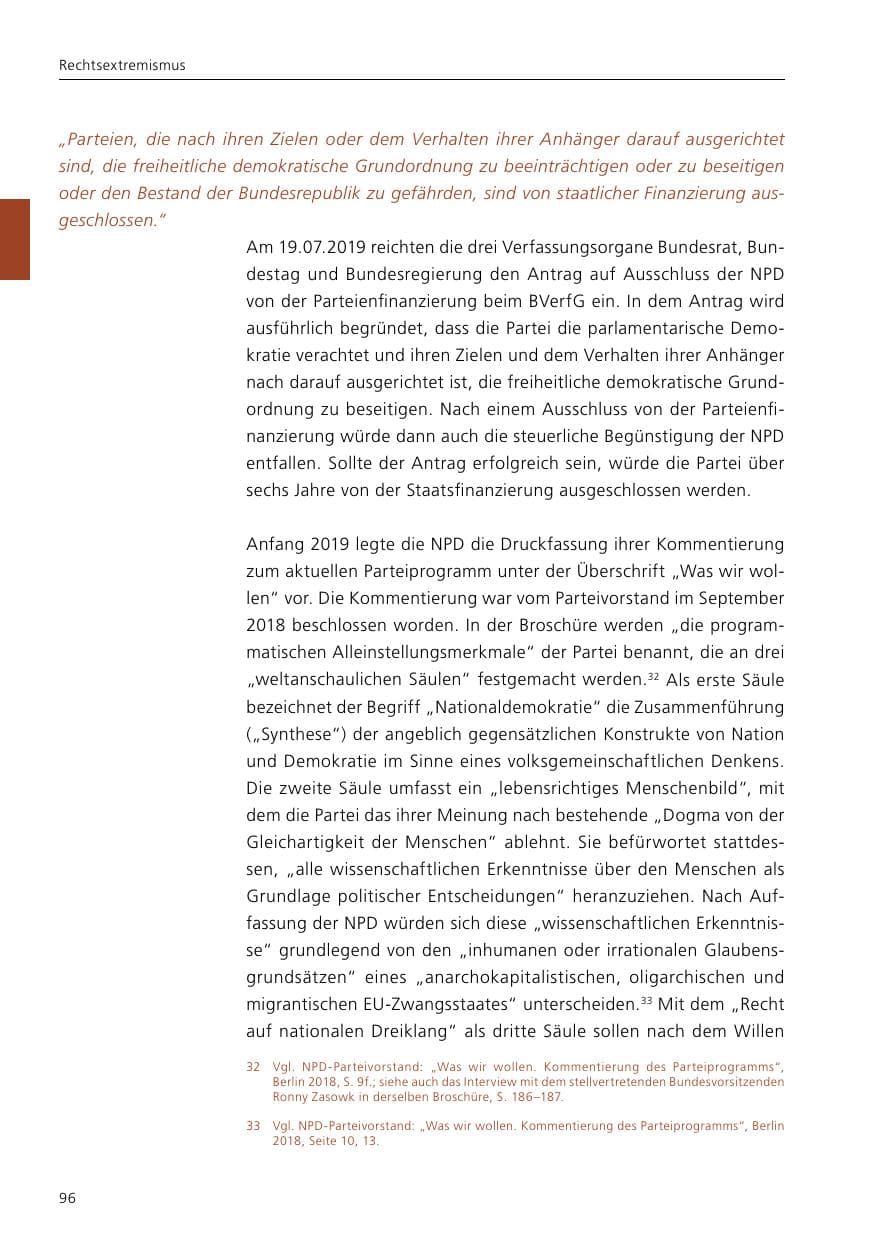 Seite 98 des Verfassungsschutzbericht 2019 Niedersachsen