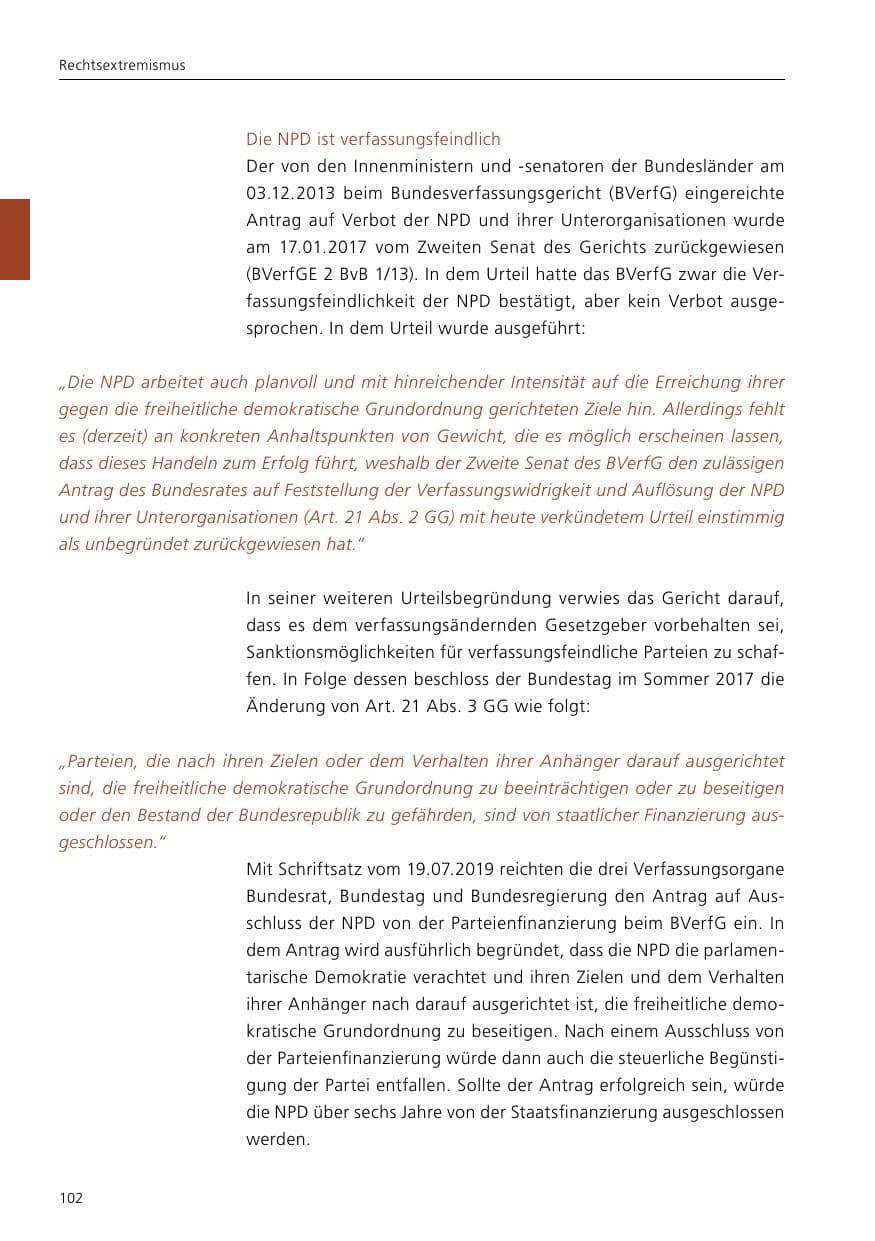 Seite 104 des Verfassungsschutzbericht 2020 Niedersachsen