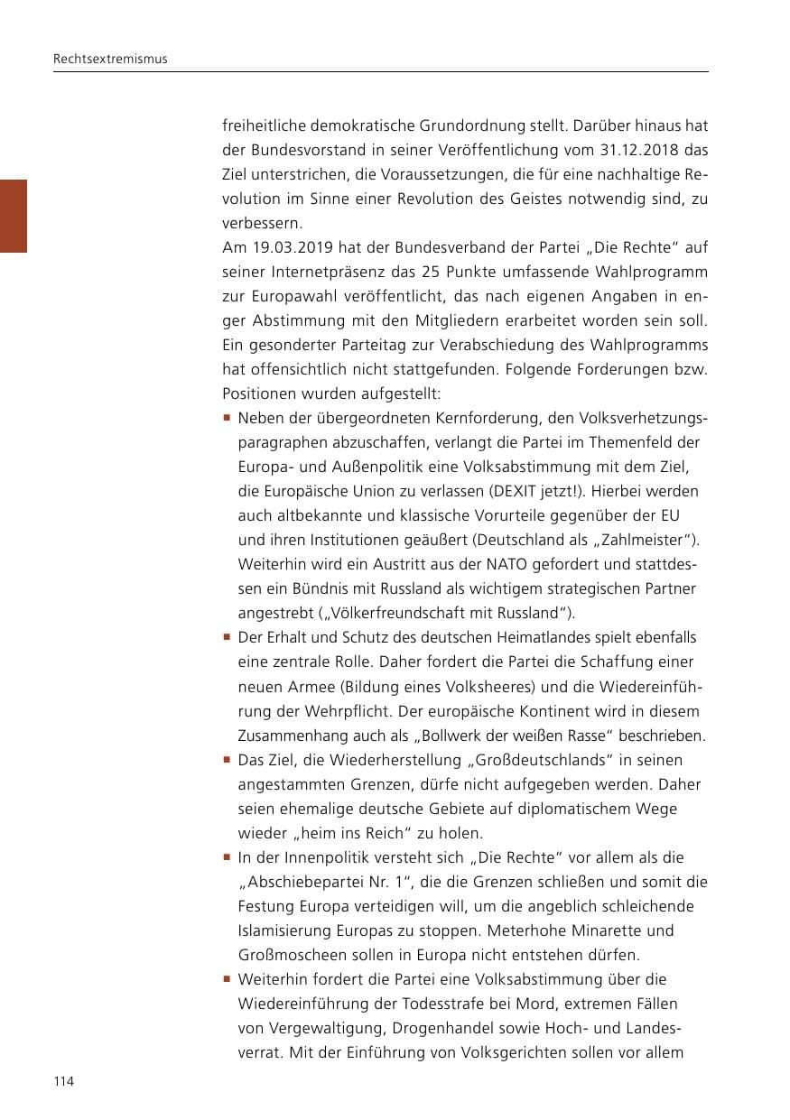 Seite 116 des Verfassungsschutzbericht 2020 Niedersachsen