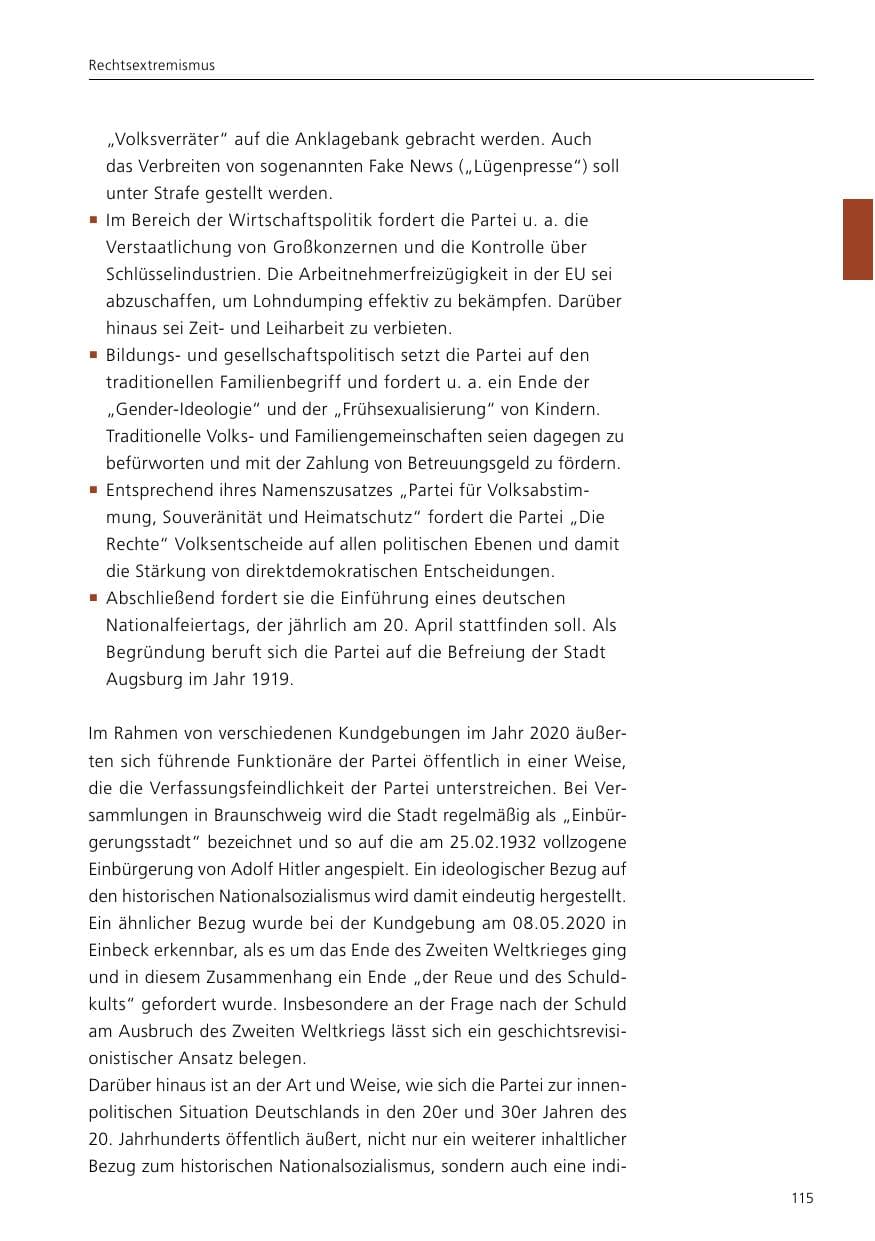 Seite 117 des Verfassungsschutzbericht 2020 Niedersachsen