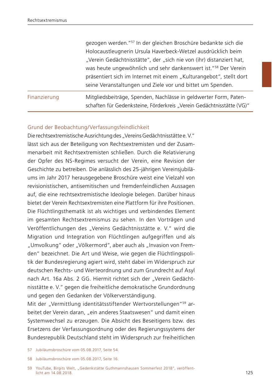 Seite 127 des Verfassungsschutzbericht 2020 Niedersachsen