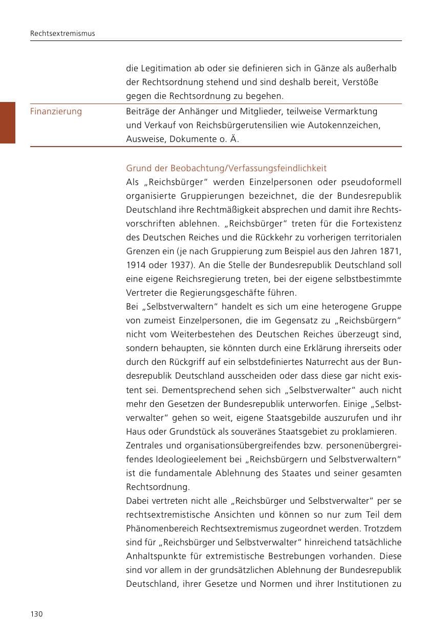 Seite 132 des Verfassungsschutzbericht 2020 Niedersachsen