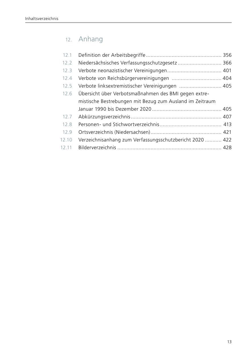 Seite 15 des Verfassungsschutzbericht 2020 Niedersachsen