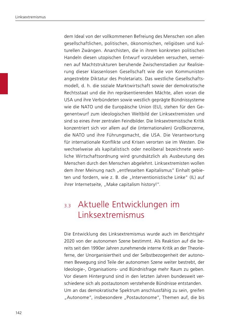 Seite 144 des Verfassungsschutzbericht 2020 Niedersachsen