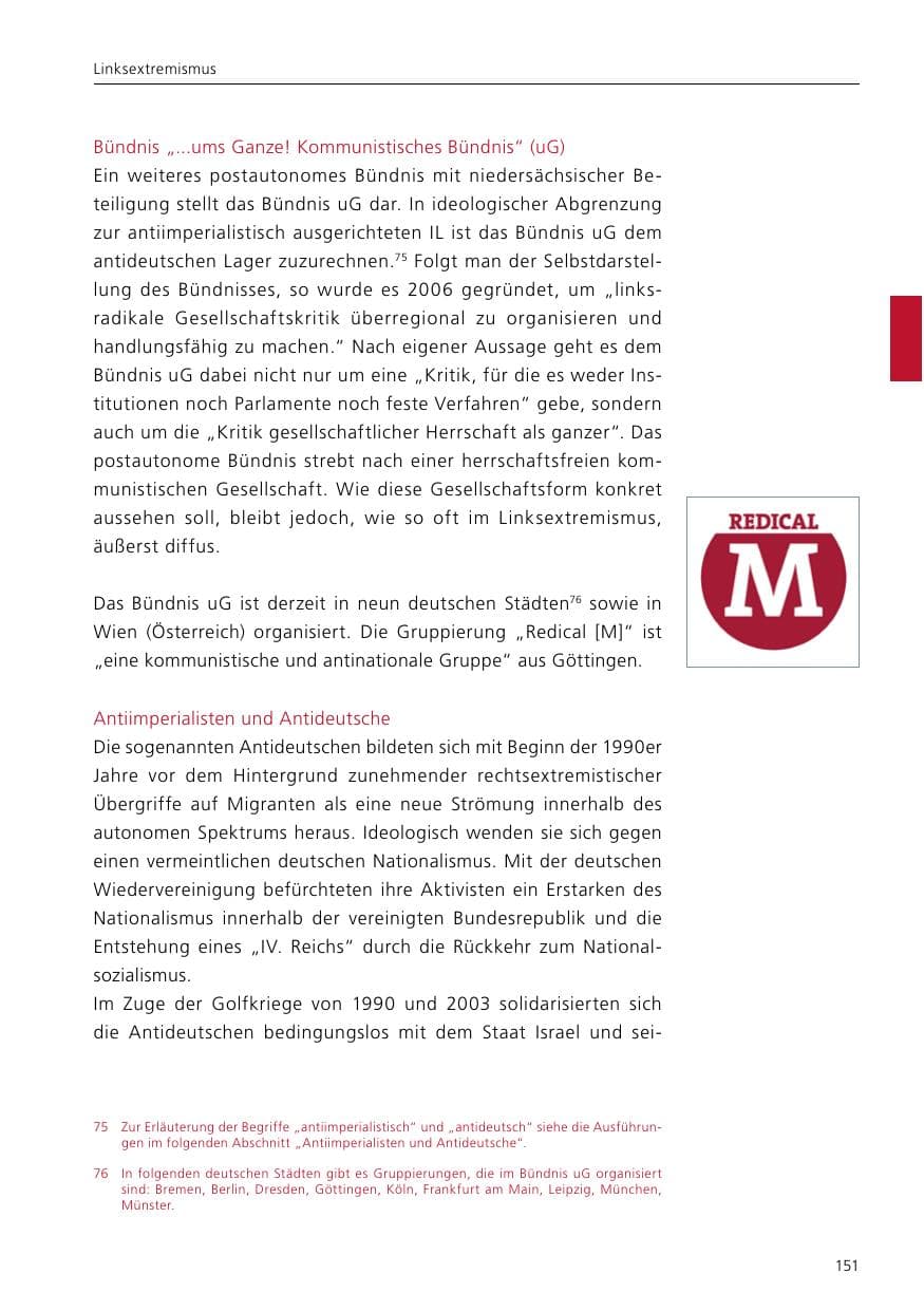 Seite 153 des Verfassungsschutzbericht 2020 Niedersachsen