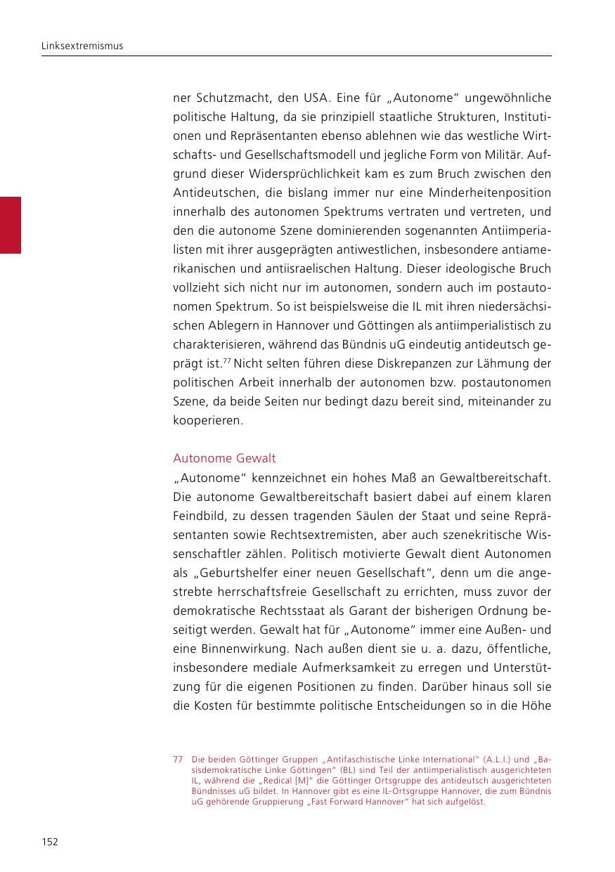 Seite 154 des Verfassungsschutzbericht 2020 Niedersachsen