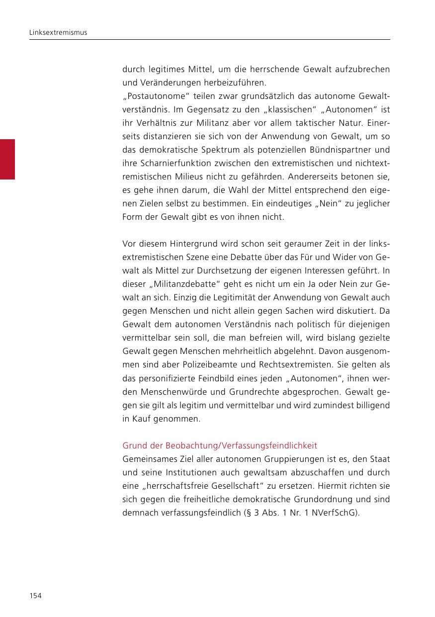 Seite 156 des Verfassungsschutzbericht 2020 Niedersachsen