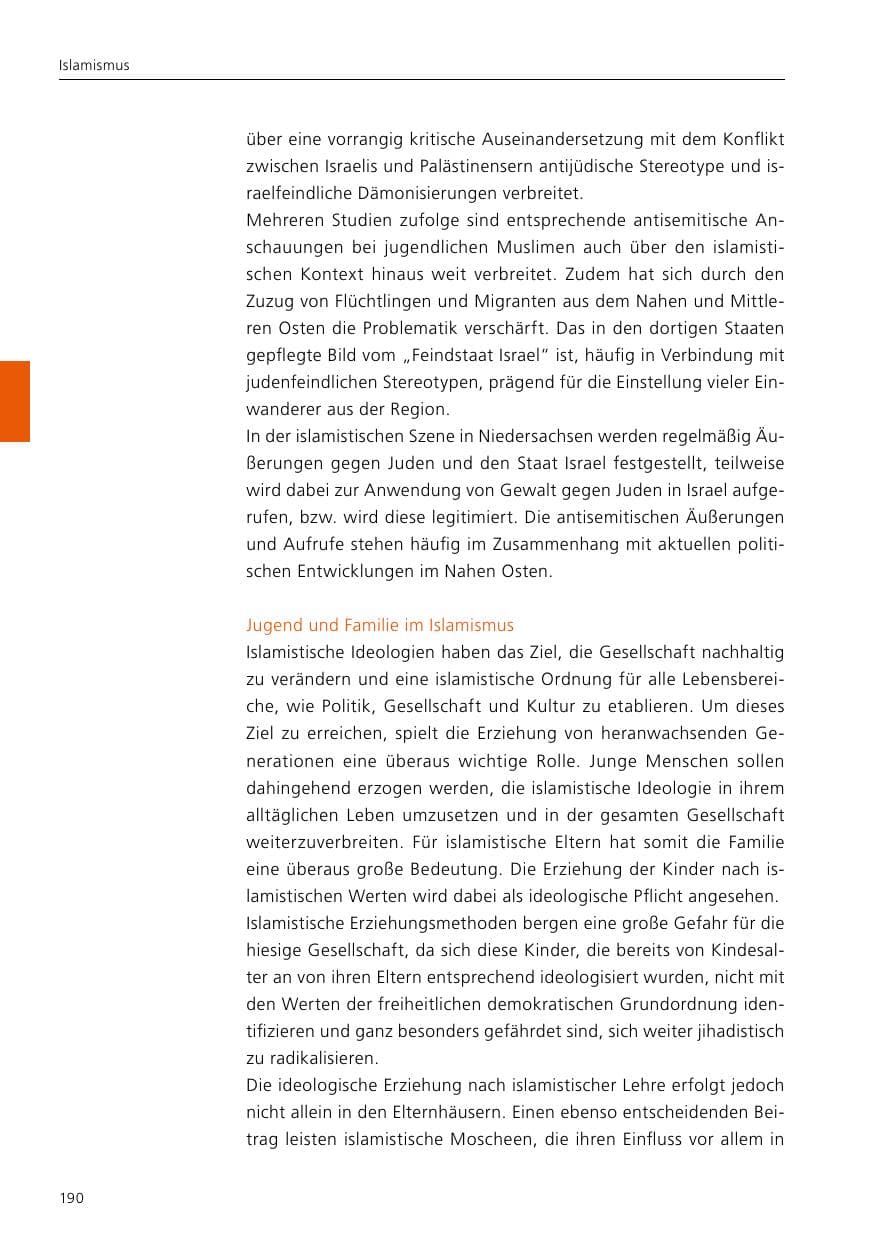 Seite 192 des Verfassungsschutzbericht 2020 Niedersachsen