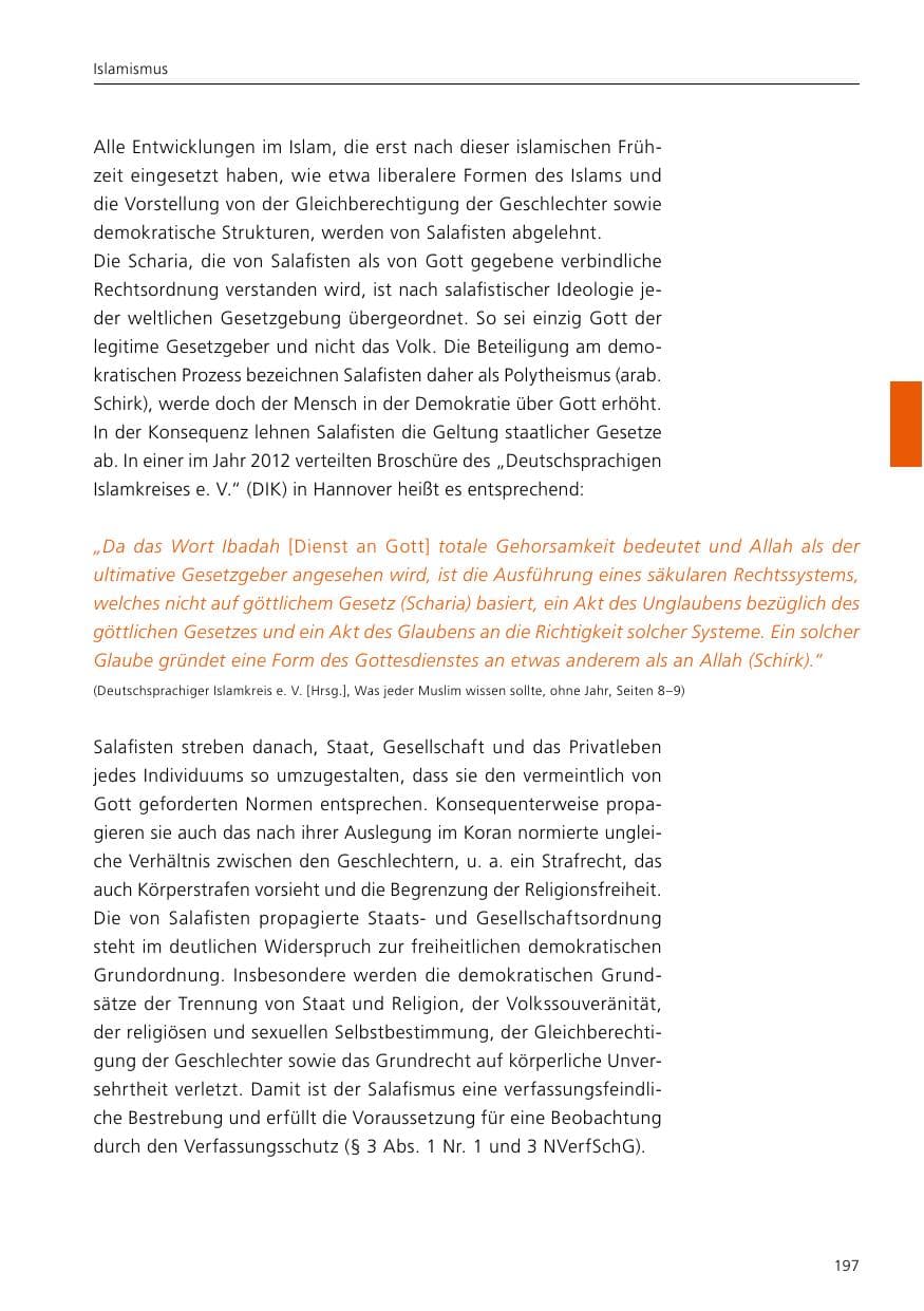 Seite 199 des Verfassungsschutzbericht 2020 Niedersachsen