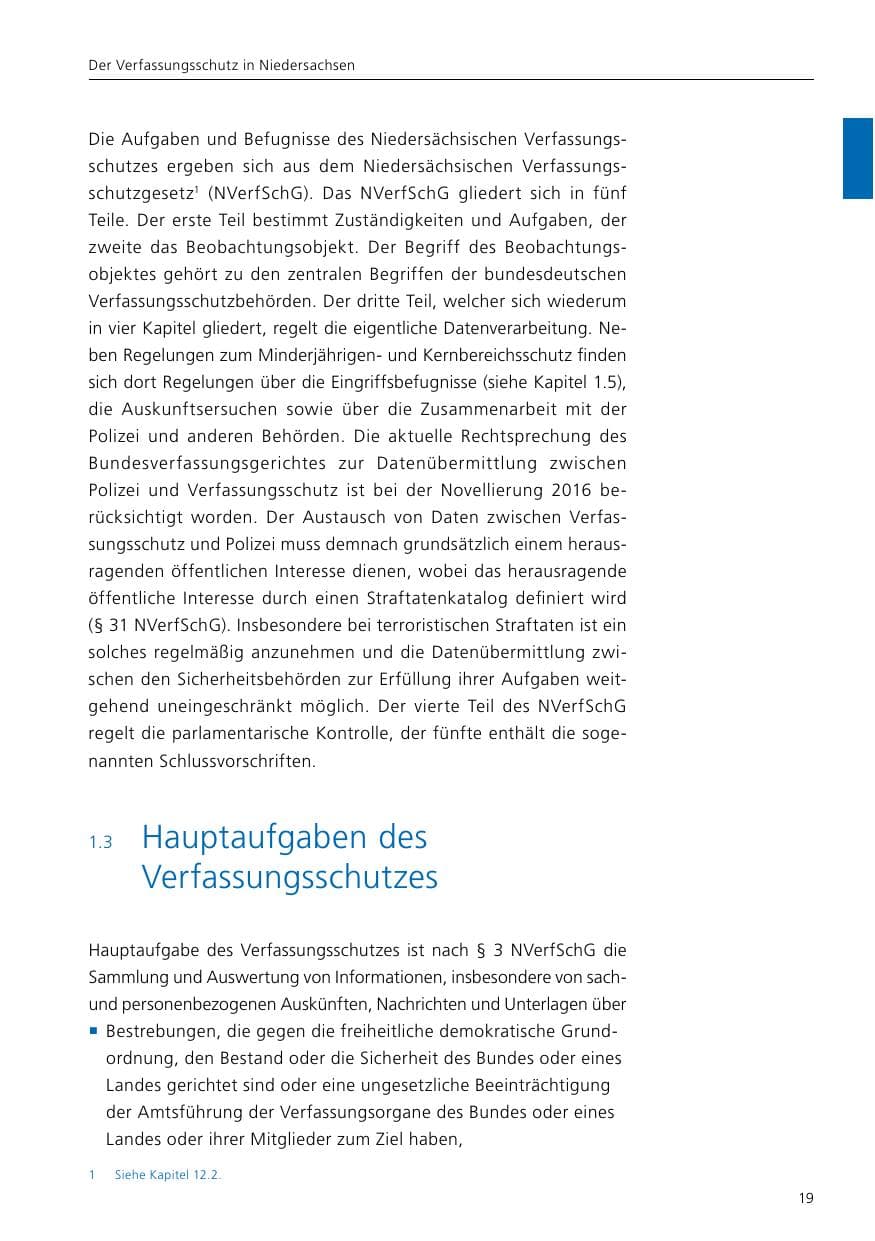 Seite 21 des Verfassungsschutzbericht 2020 Niedersachsen