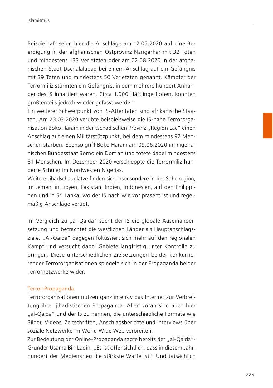 Seite 227 des Verfassungsschutzbericht 2020 Niedersachsen