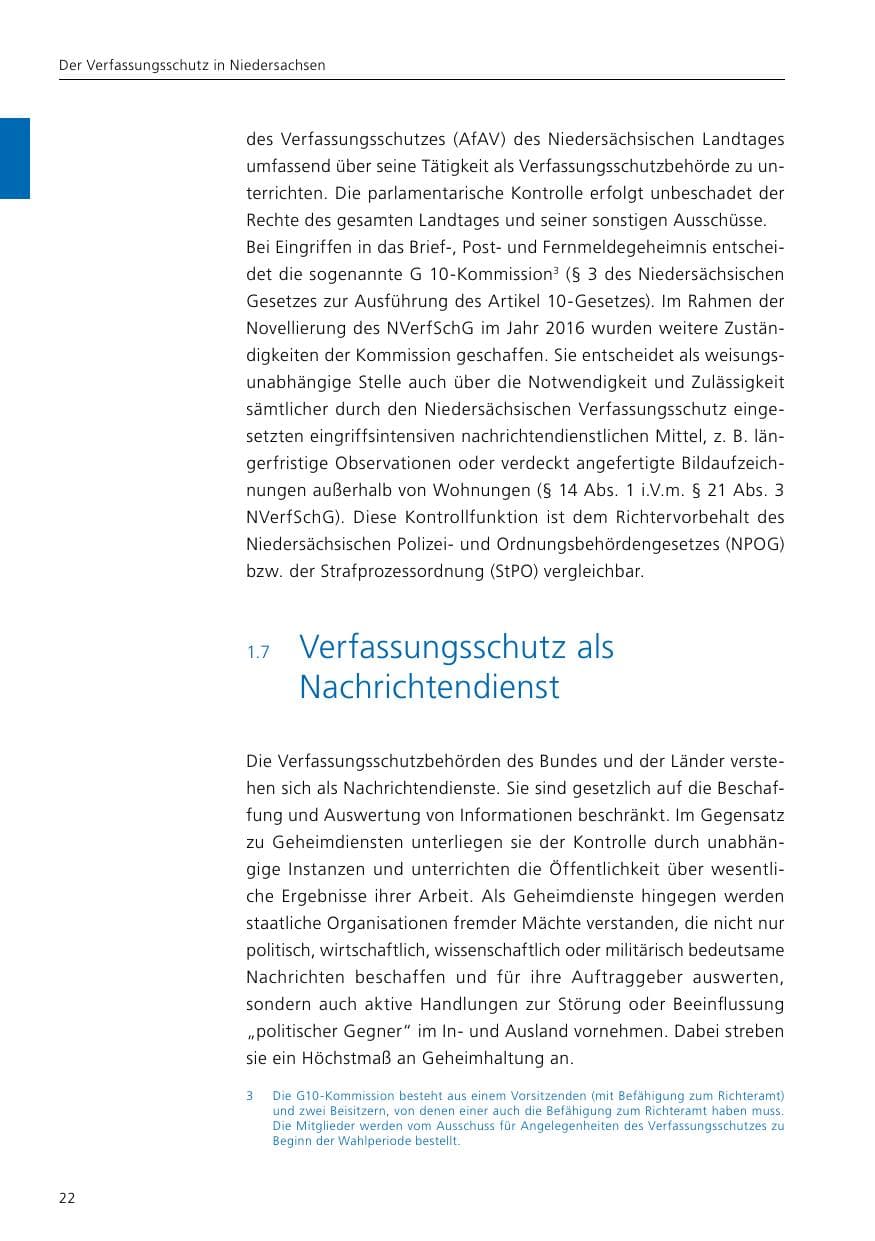 Seite 24 des Verfassungsschutzbericht 2020 Niedersachsen