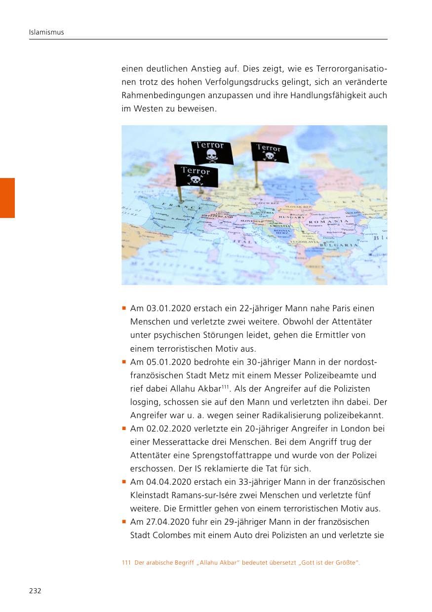 Seite 234 des Verfassungsschutzbericht 2020 Niedersachsen