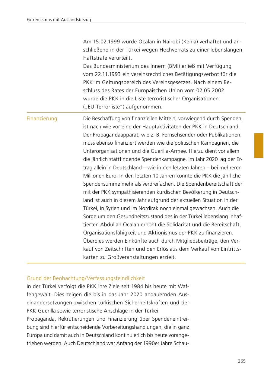 Seite 267 des Verfassungsschutzbericht 2020 Niedersachsen