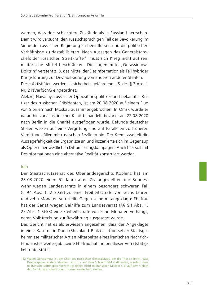 Seite 315 des Verfassungsschutzbericht 2020 Niedersachsen