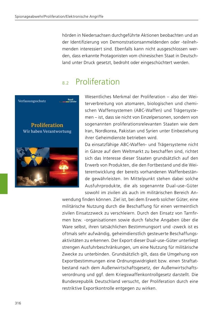 Seite 318 des Verfassungsschutzbericht 2020 Niedersachsen
