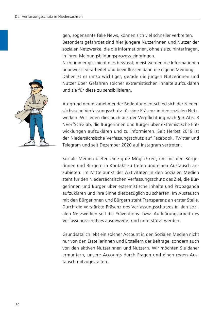 Seite 34 des Verfassungsschutzbericht 2020 Niedersachsen