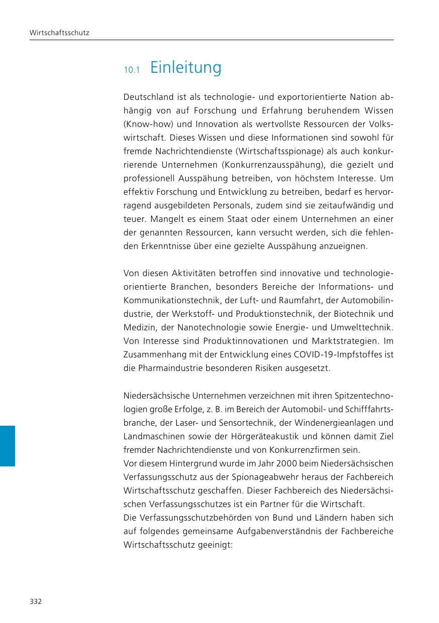 Seite 334 des Verfassungsschutzbericht 2020 Niedersachsen