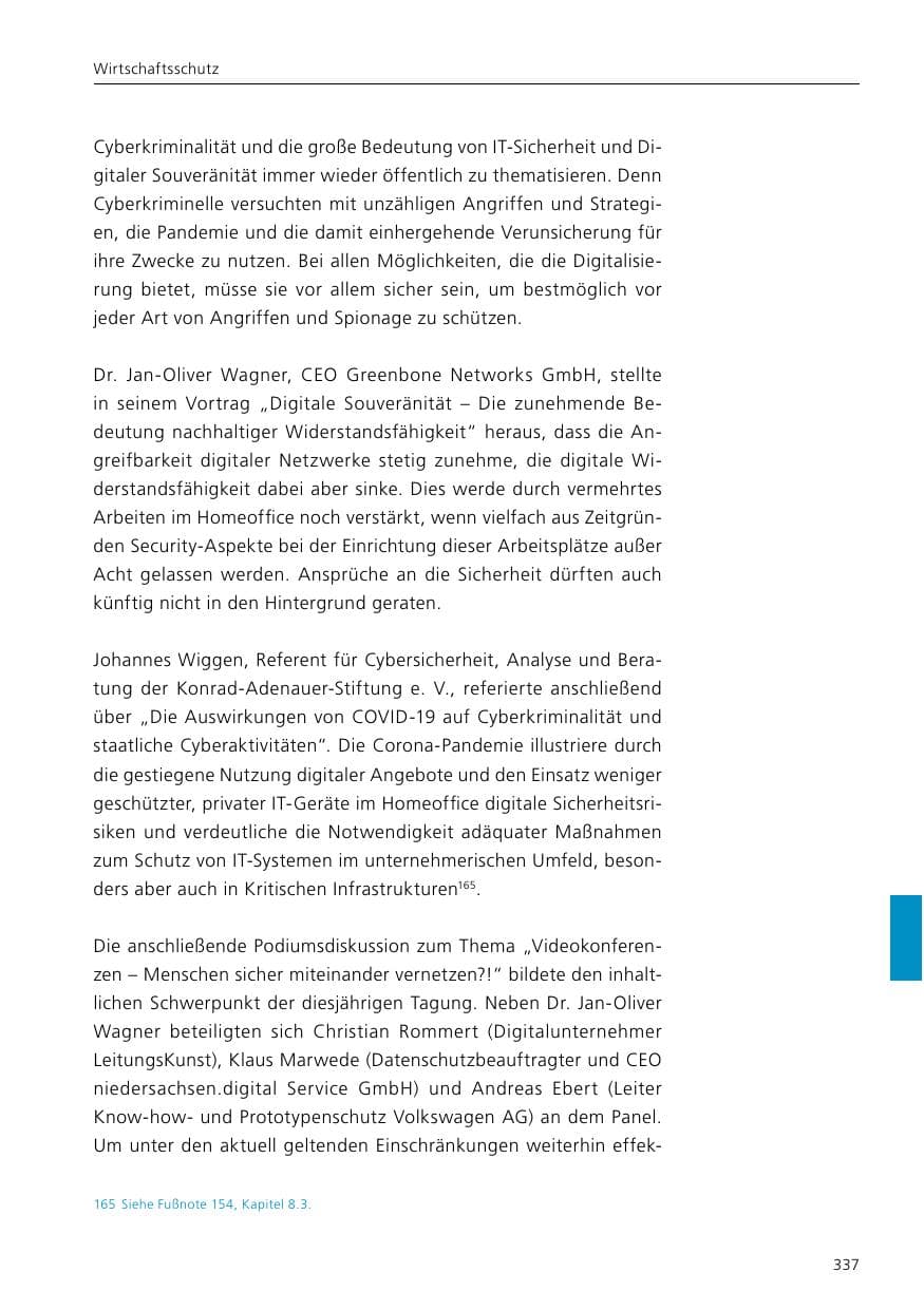 Seite 339 des Verfassungsschutzbericht 2020 Niedersachsen