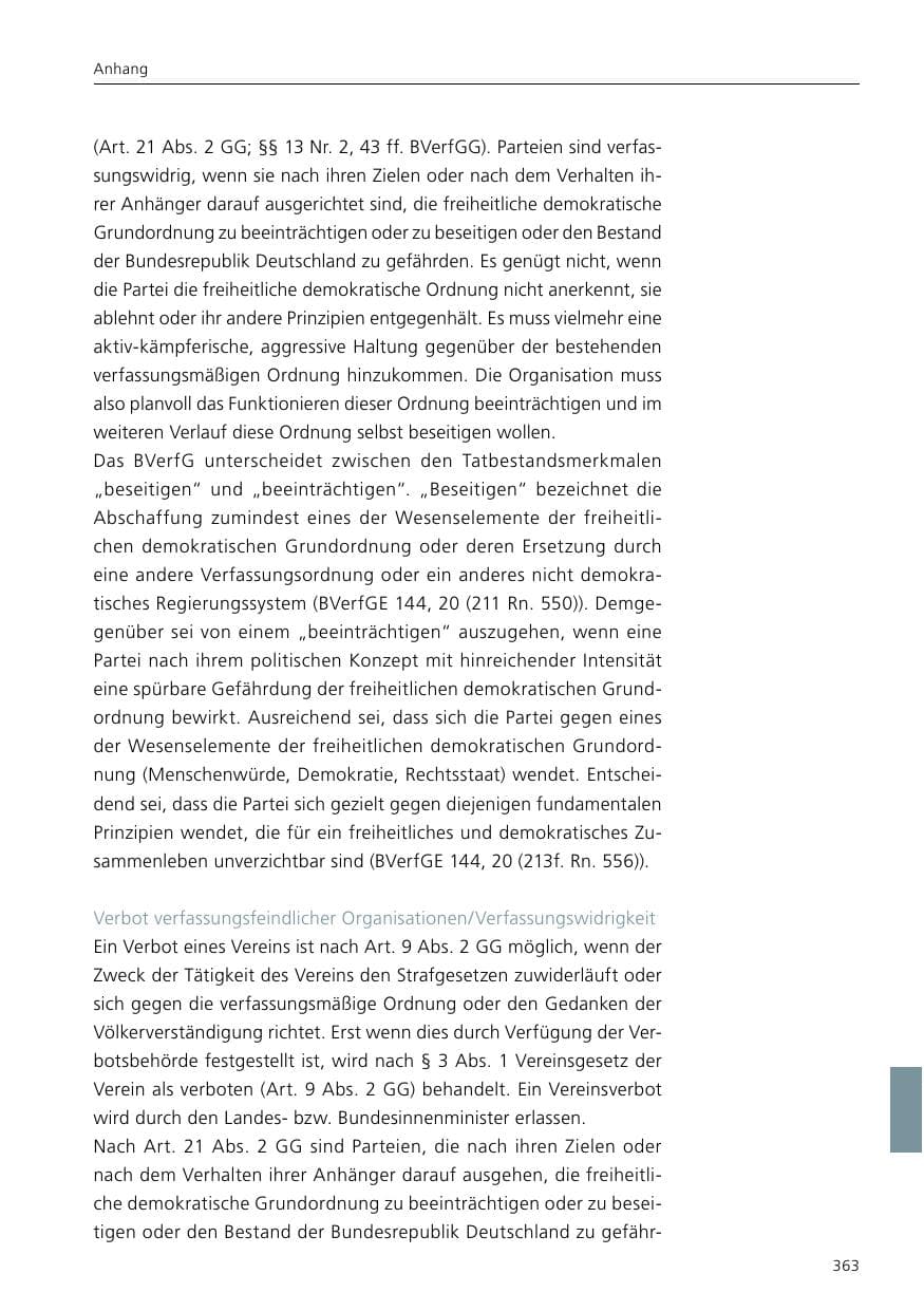 Seite 365 des Verfassungsschutzbericht 2020 Niedersachsen
