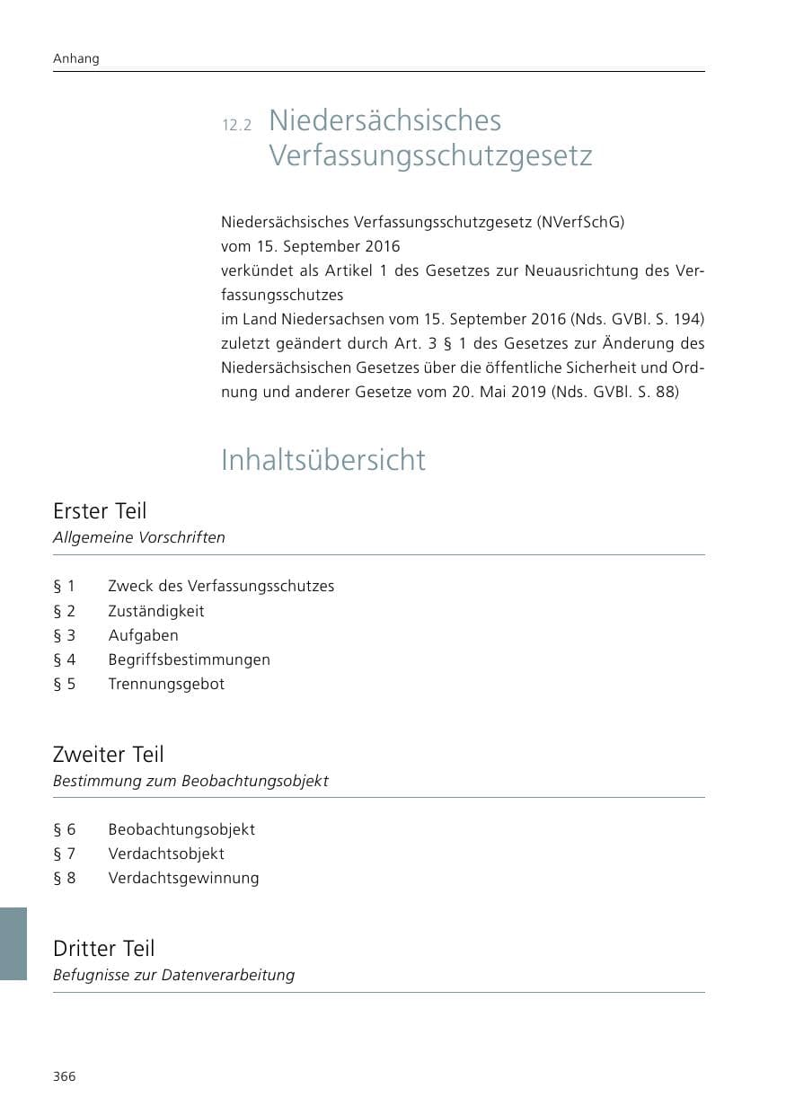 Seite 368 des Verfassungsschutzbericht 2020 Niedersachsen