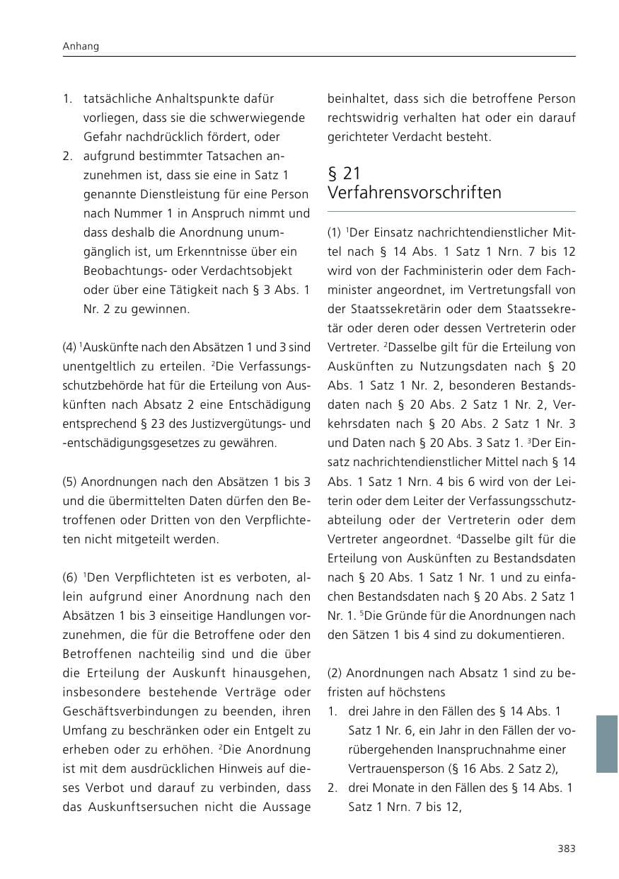 Seite 385 des Verfassungsschutzbericht 2020 Niedersachsen