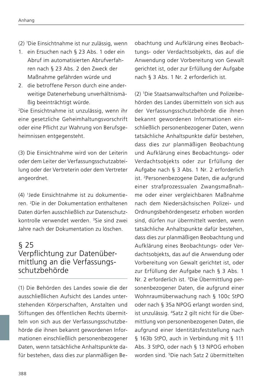 Seite 390 des Verfassungsschutzbericht 2020 Niedersachsen