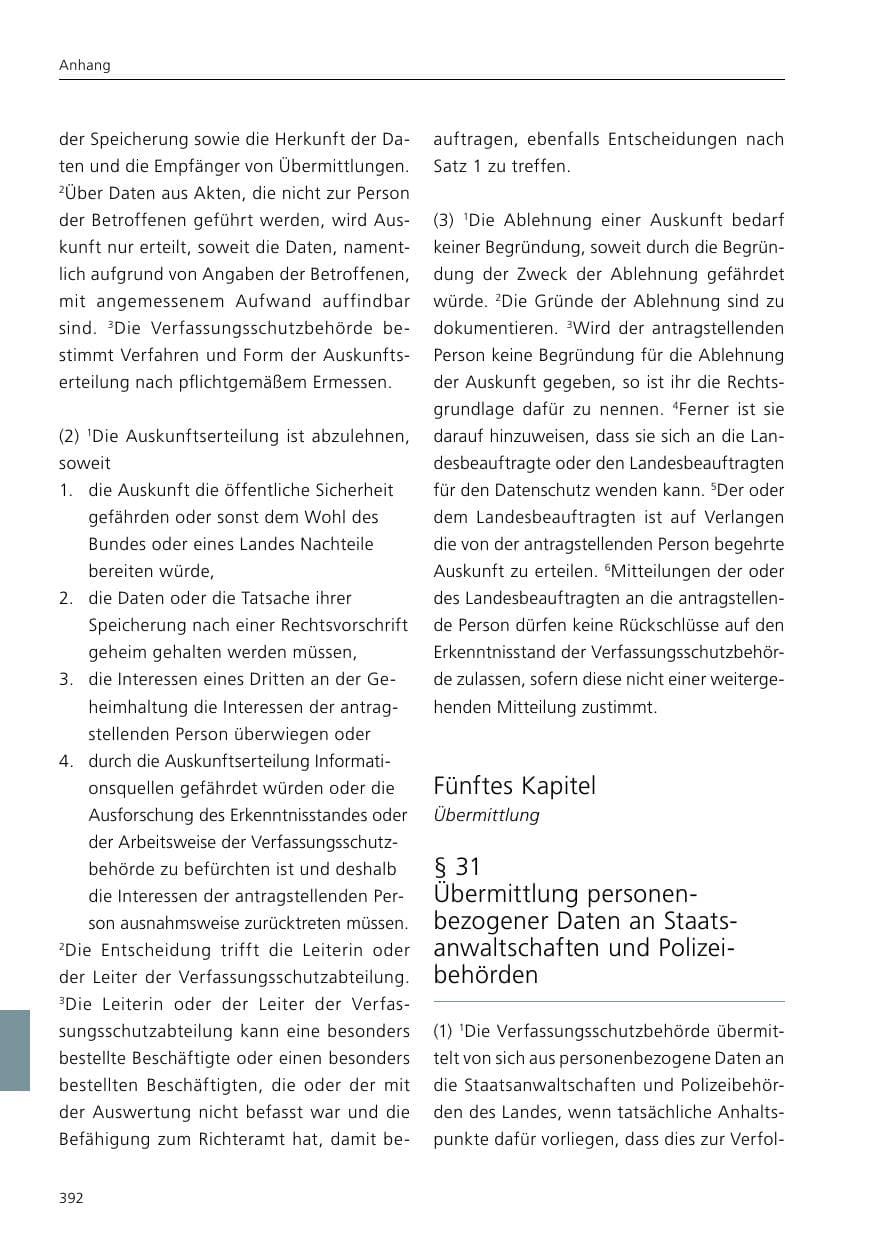 Seite 394 des Verfassungsschutzbericht 2020 Niedersachsen
