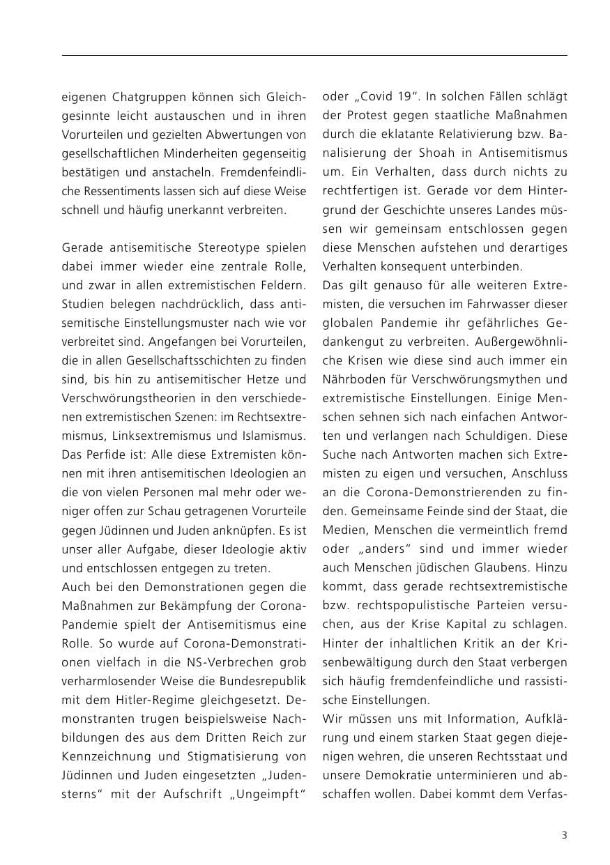 Seite 5 des Verfassungsschutzbericht 2020 Niedersachsen