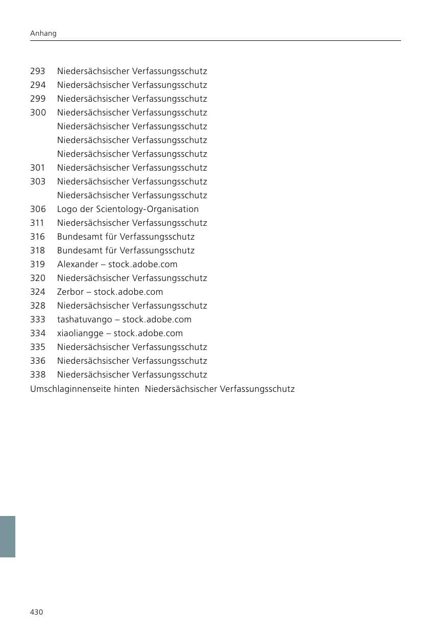 Seite 432 des Verfassungsschutzbericht 2020 Niedersachsen