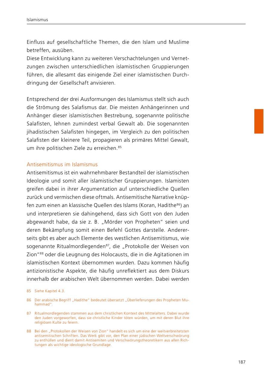 Seite 189 des Verfassungsschutzbericht 2021 Niedersachsen
