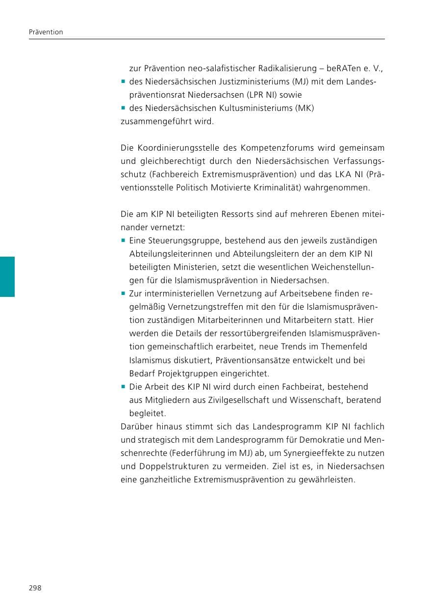 Seite 300 des Verfassungsschutzbericht 2021 Niedersachsen
