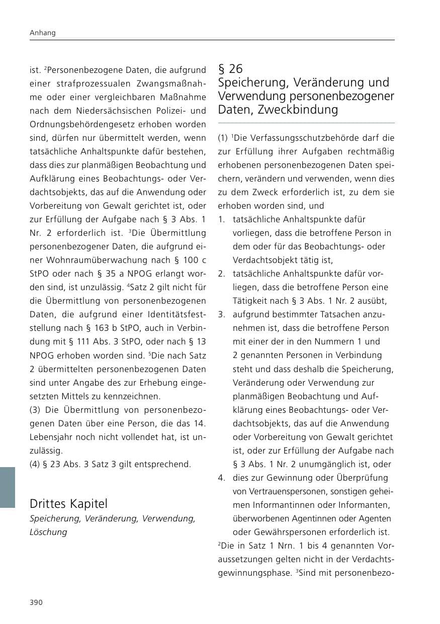 Seite 392 des Verfassungsschutzbericht 2021 Niedersachsen