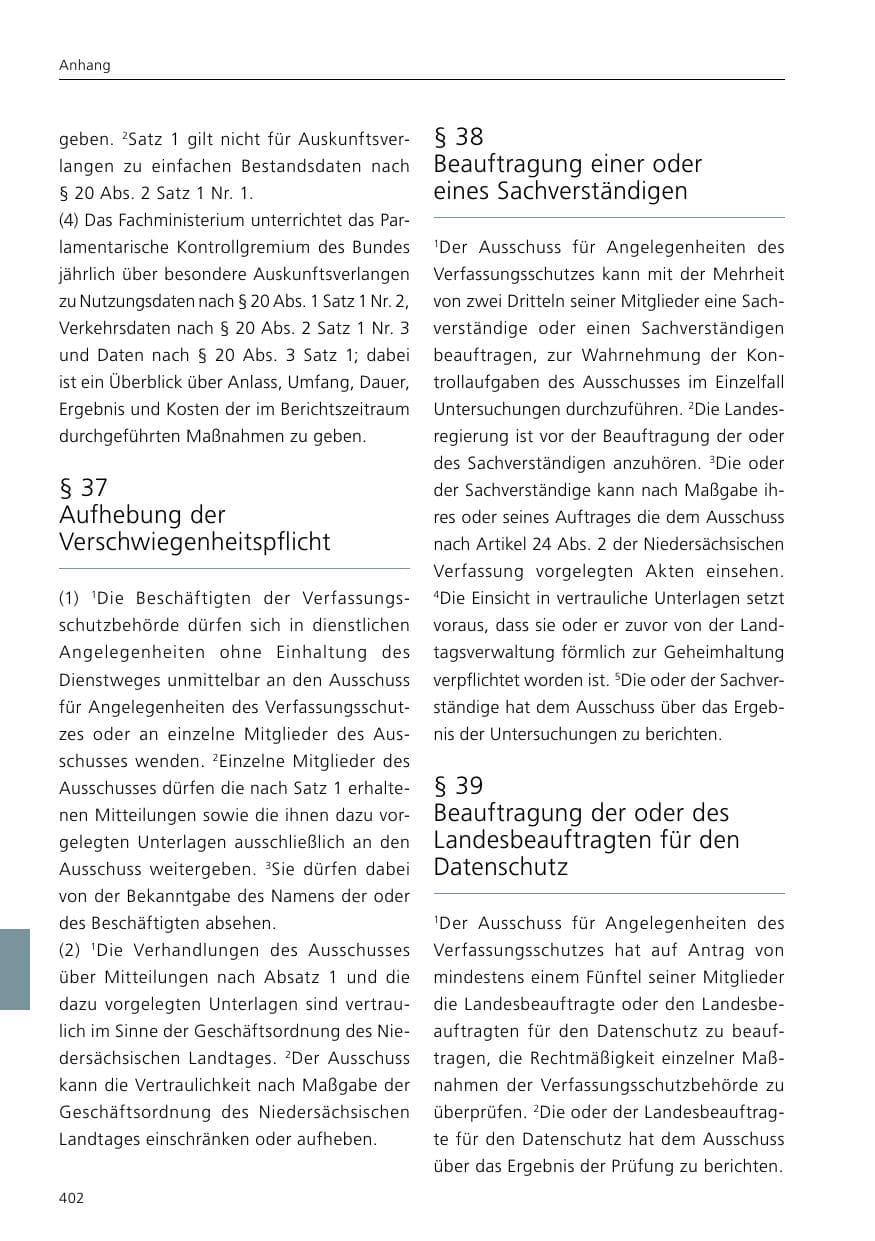 Seite 404 des Verfassungsschutzbericht 2021 Niedersachsen
