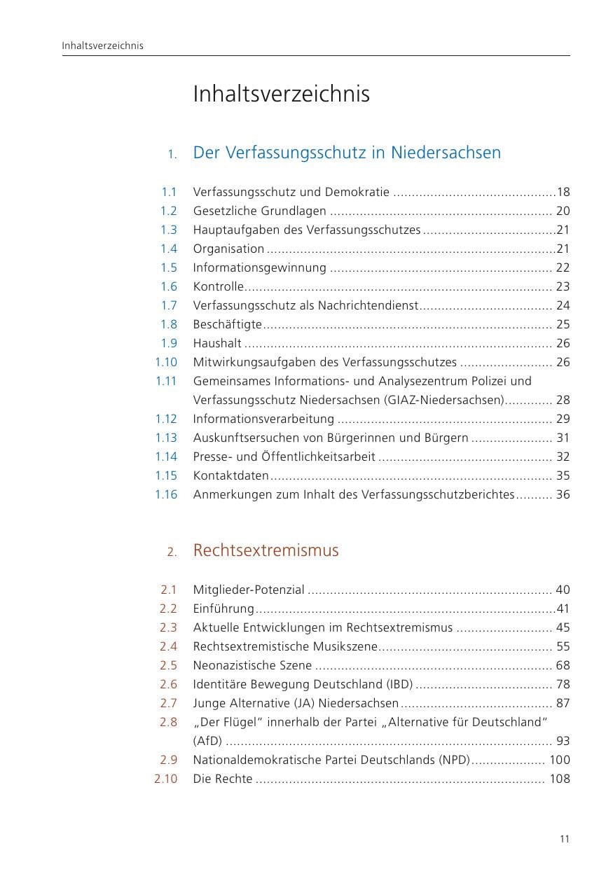 Seite 13 des Verfassungsschutzbericht 2022 Niedersachsen