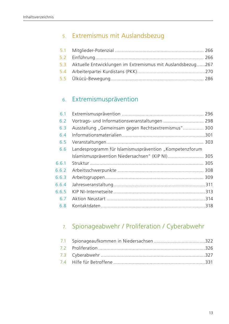 Seite 15 des Verfassungsschutzbericht 2022 Niedersachsen