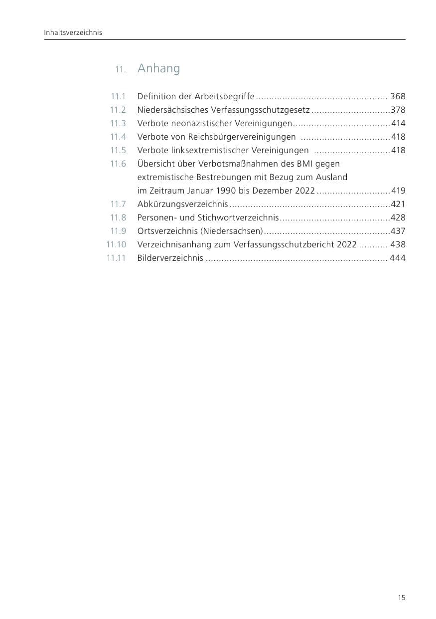 Seite 17 des Verfassungsschutzbericht 2022 Niedersachsen