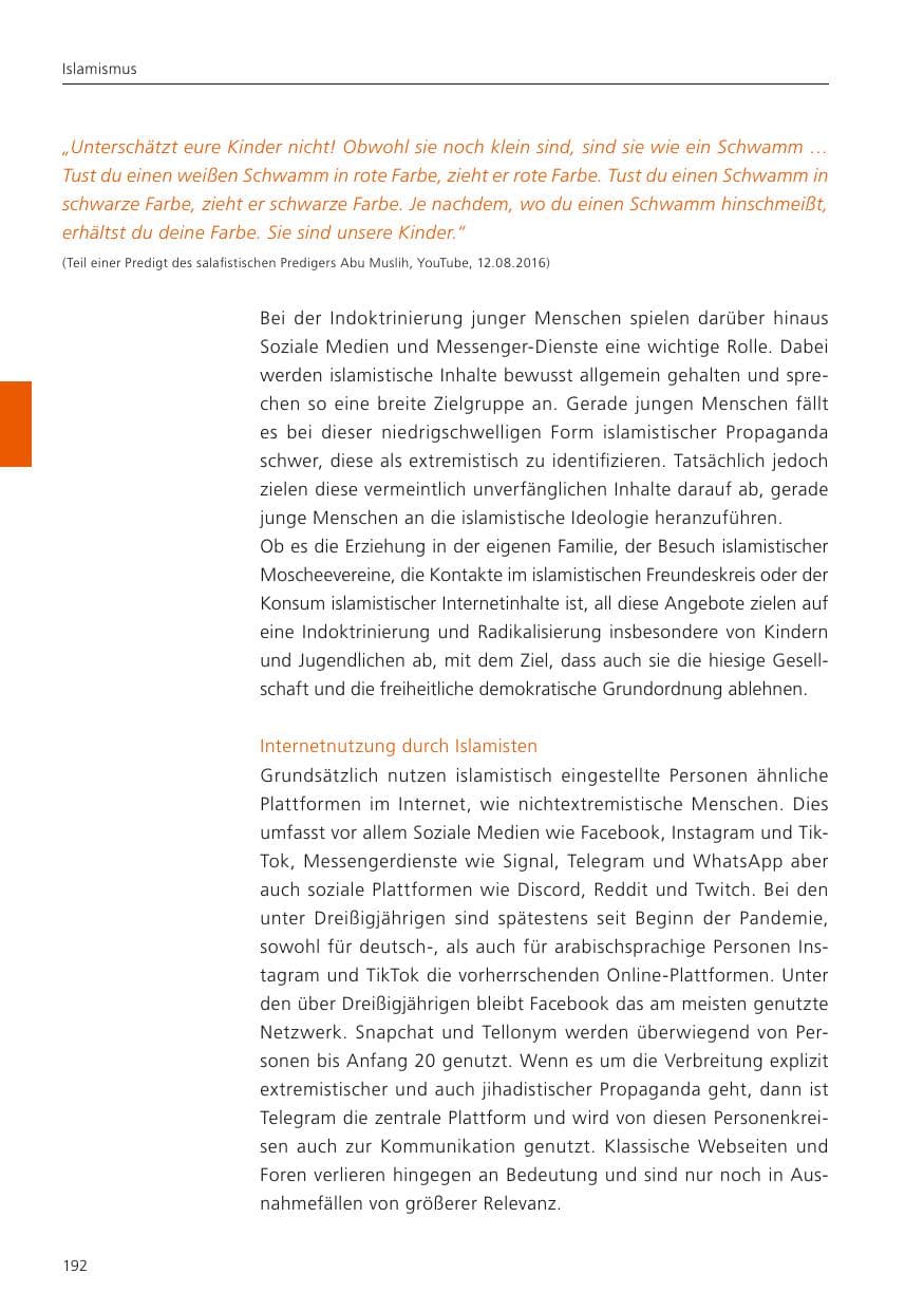 Seite 194 des Verfassungsschutzbericht 2022 Niedersachsen