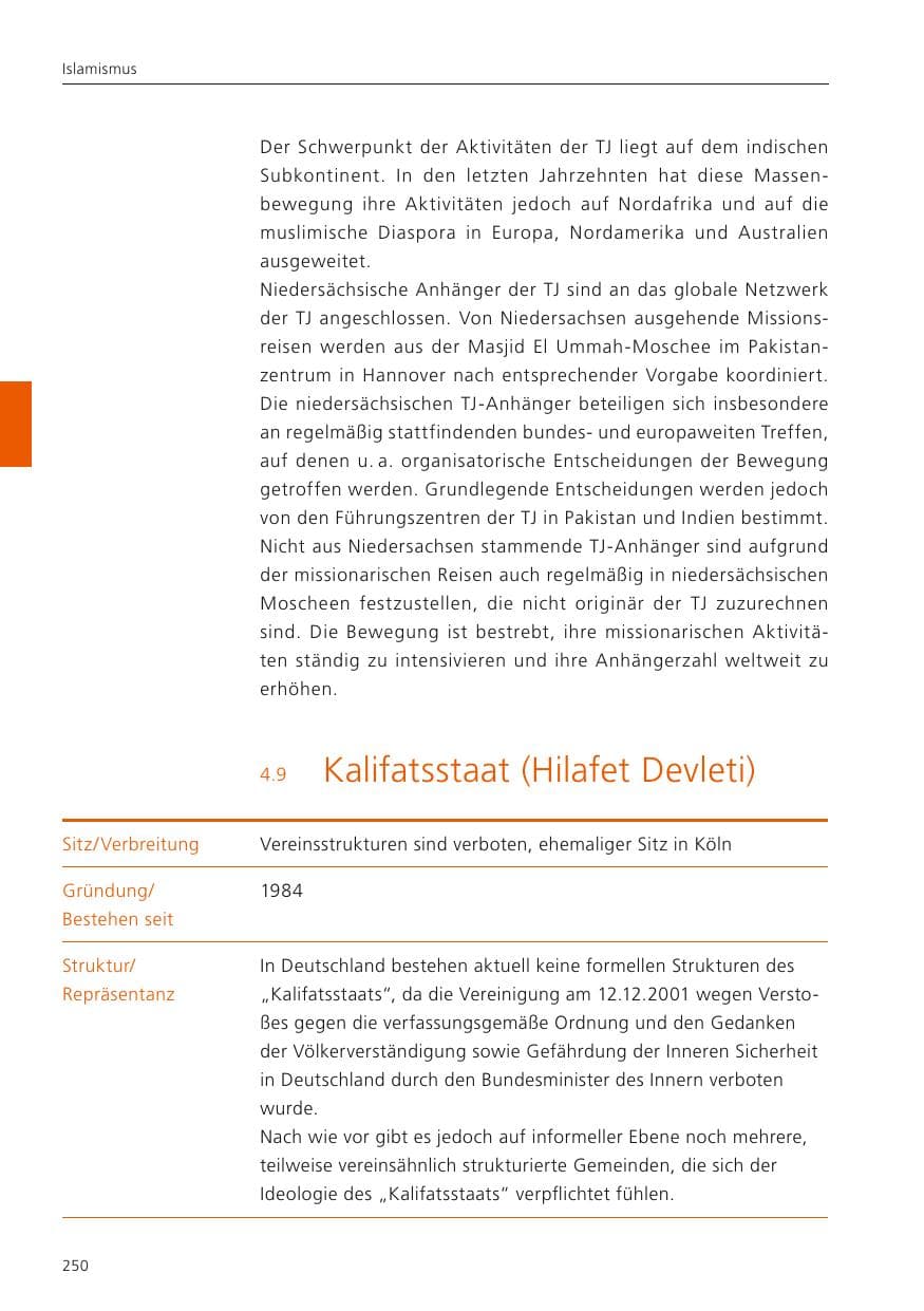 Seite 252 des Verfassungsschutzbericht 2022 Niedersachsen