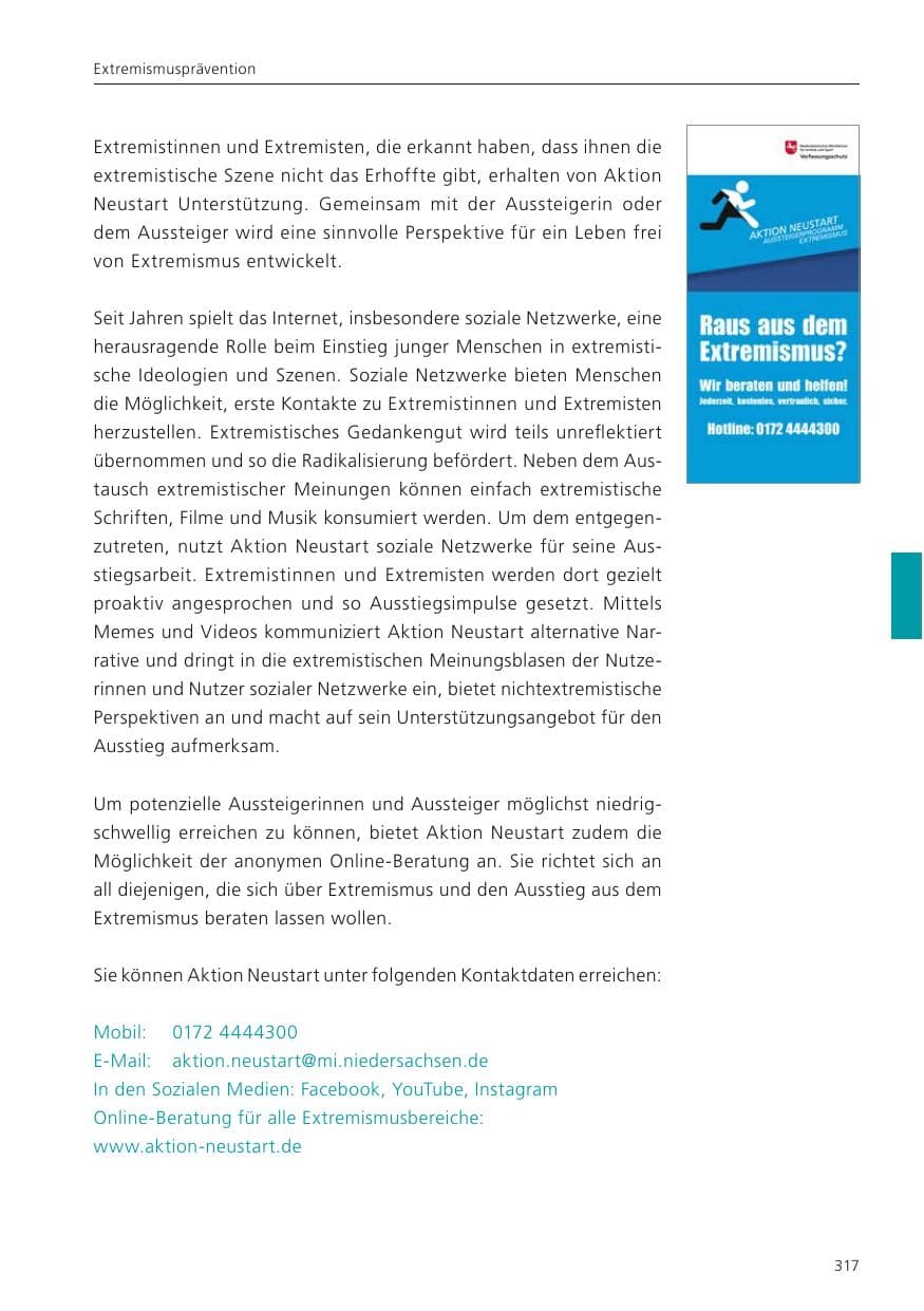 Seite 319 des Verfassungsschutzbericht 2022 Niedersachsen