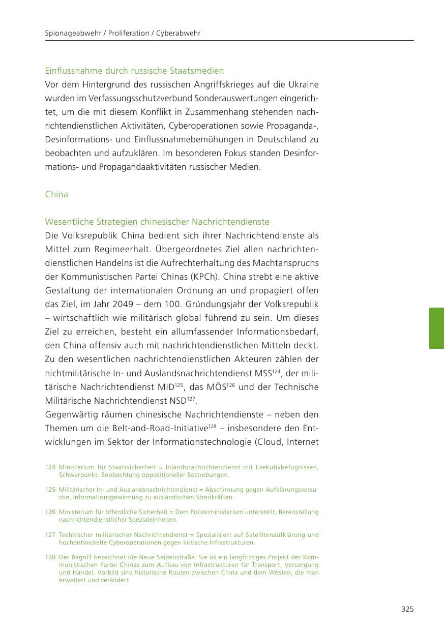 Seite 327 des Verfassungsschutzbericht 2022 Niedersachsen