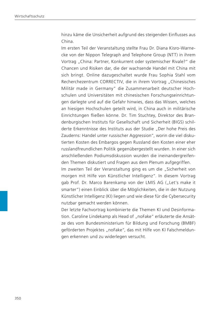 Seite 352 des Verfassungsschutzbericht 2022 Niedersachsen