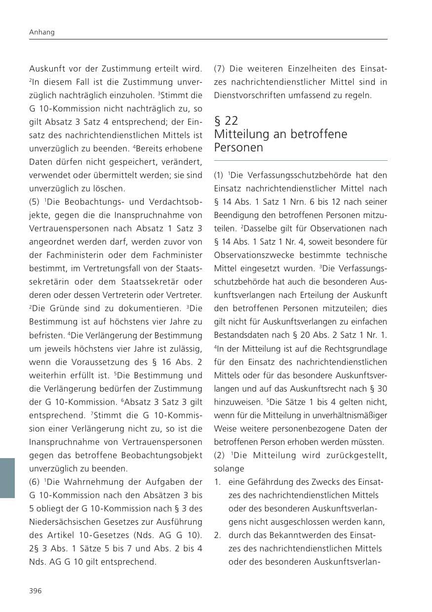 Seite 398 des Verfassungsschutzbericht 2022 Niedersachsen