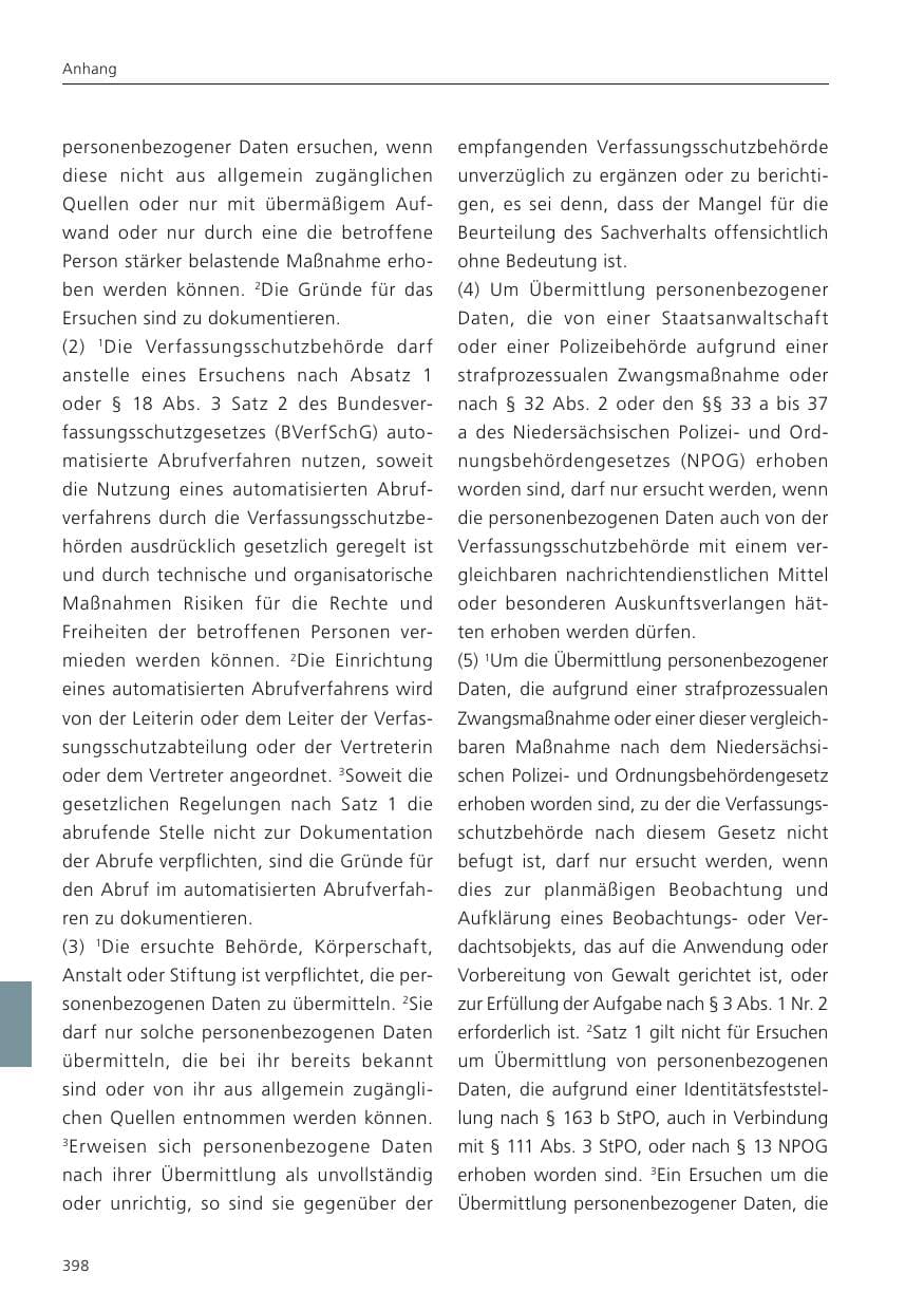 Seite 400 des Verfassungsschutzbericht 2022 Niedersachsen