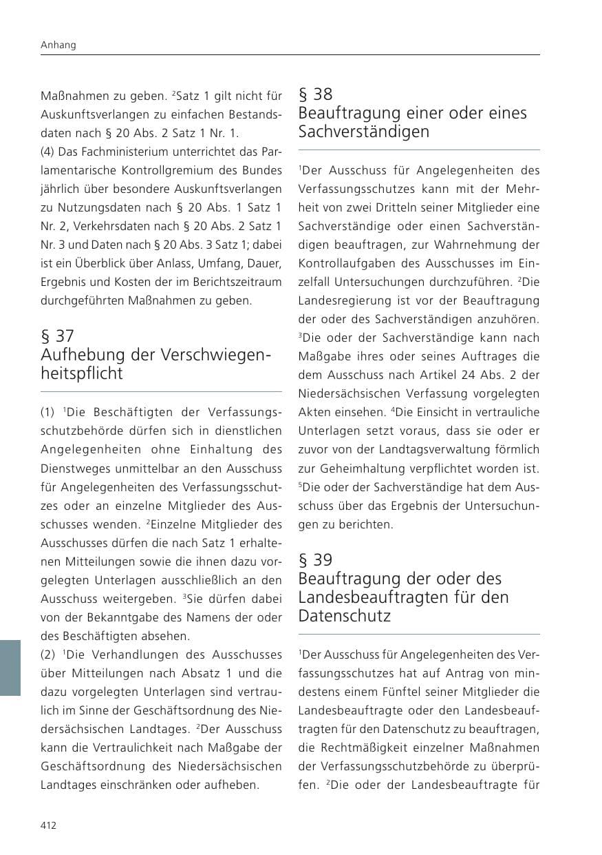 Seite 414 des Verfassungsschutzbericht 2022 Niedersachsen