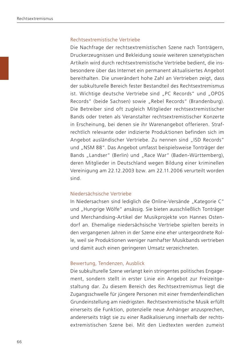 Seite 68 des Verfassungsschutzbericht 2022 Niedersachsen