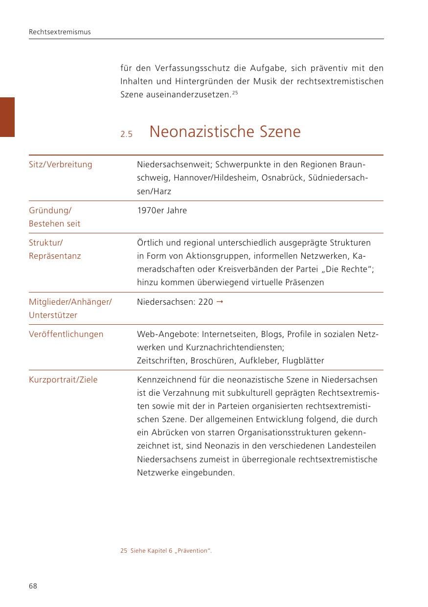 Seite 70 des Verfassungsschutzbericht 2022 Niedersachsen
