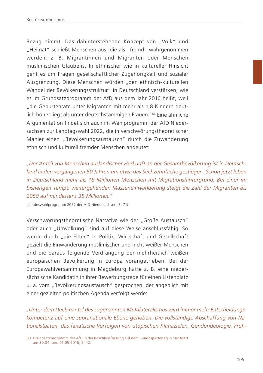 Seite 107 des Verfassungsschutzbericht 2023 Niedersachsen