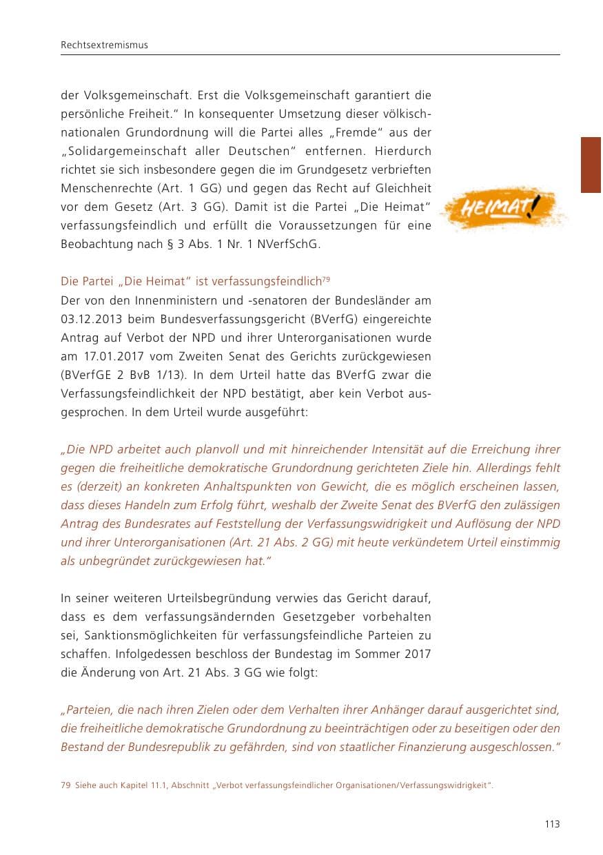 Seite 115 des Verfassungsschutzbericht 2023 Niedersachsen